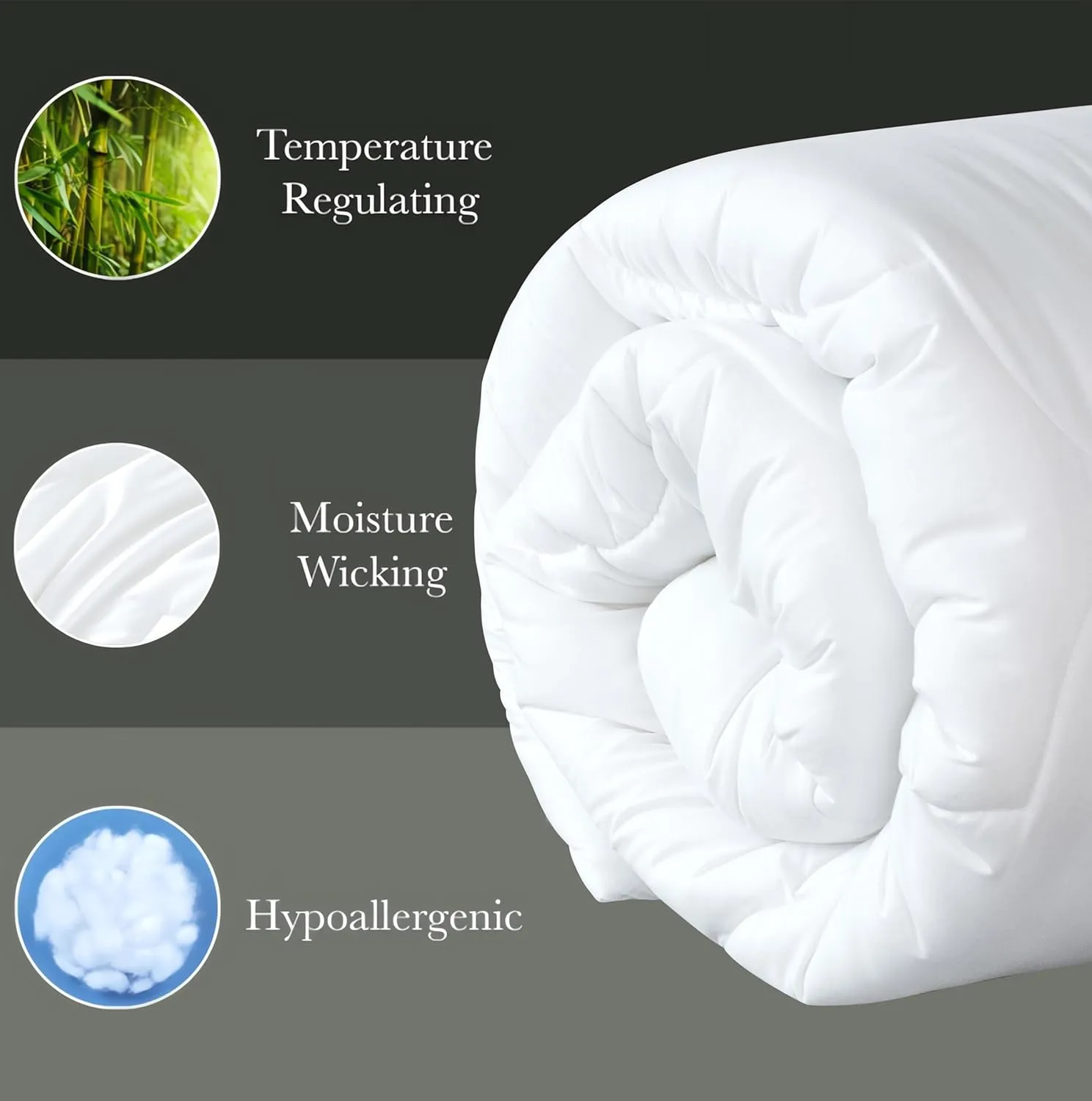 100% Premium Bamboo Microfiber Quilt | Single Size | All Season | Hypoallergenic & Ultra Soft Doona