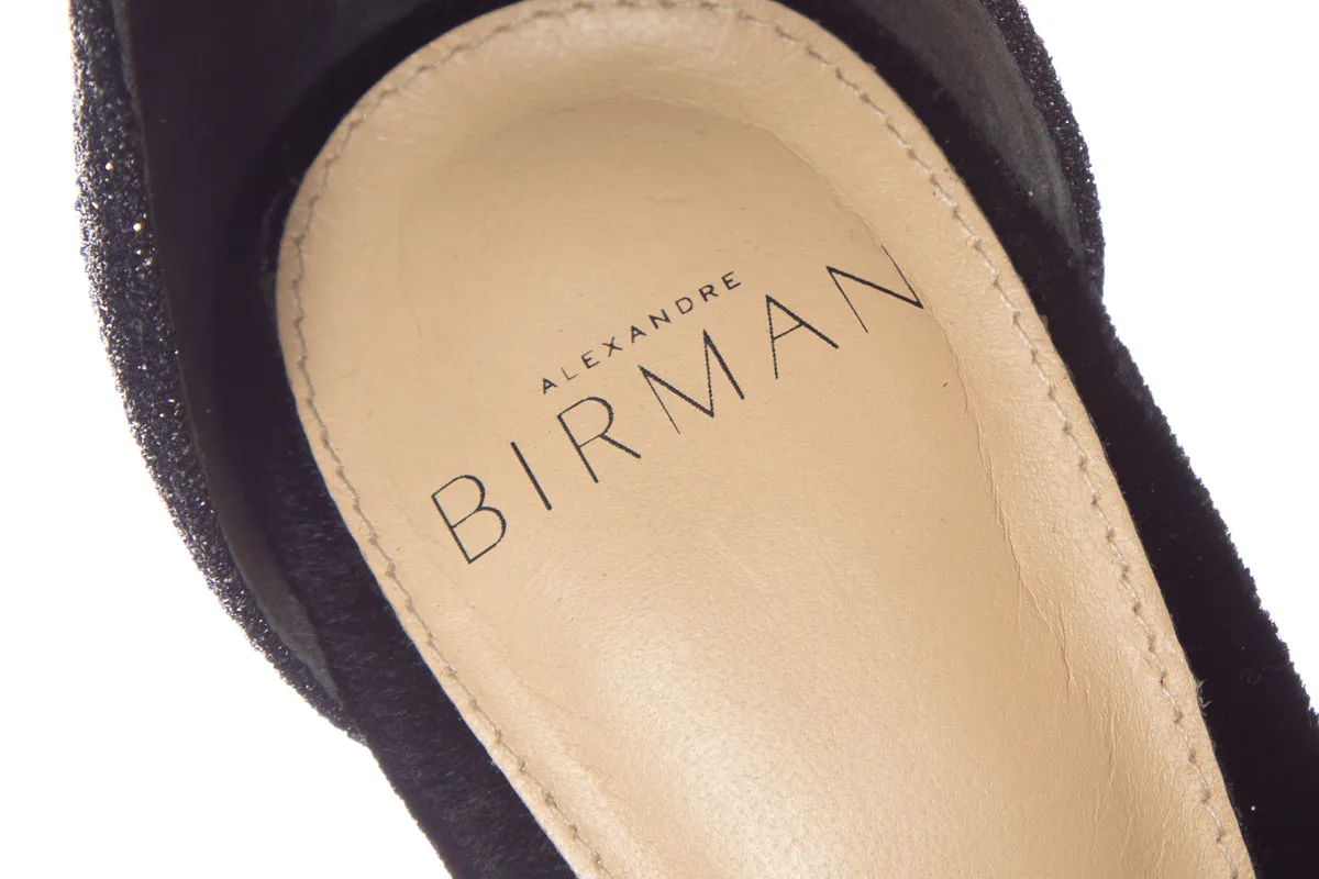 Alexandre Birman Black Crushed Velvet Heels SZ 37.5