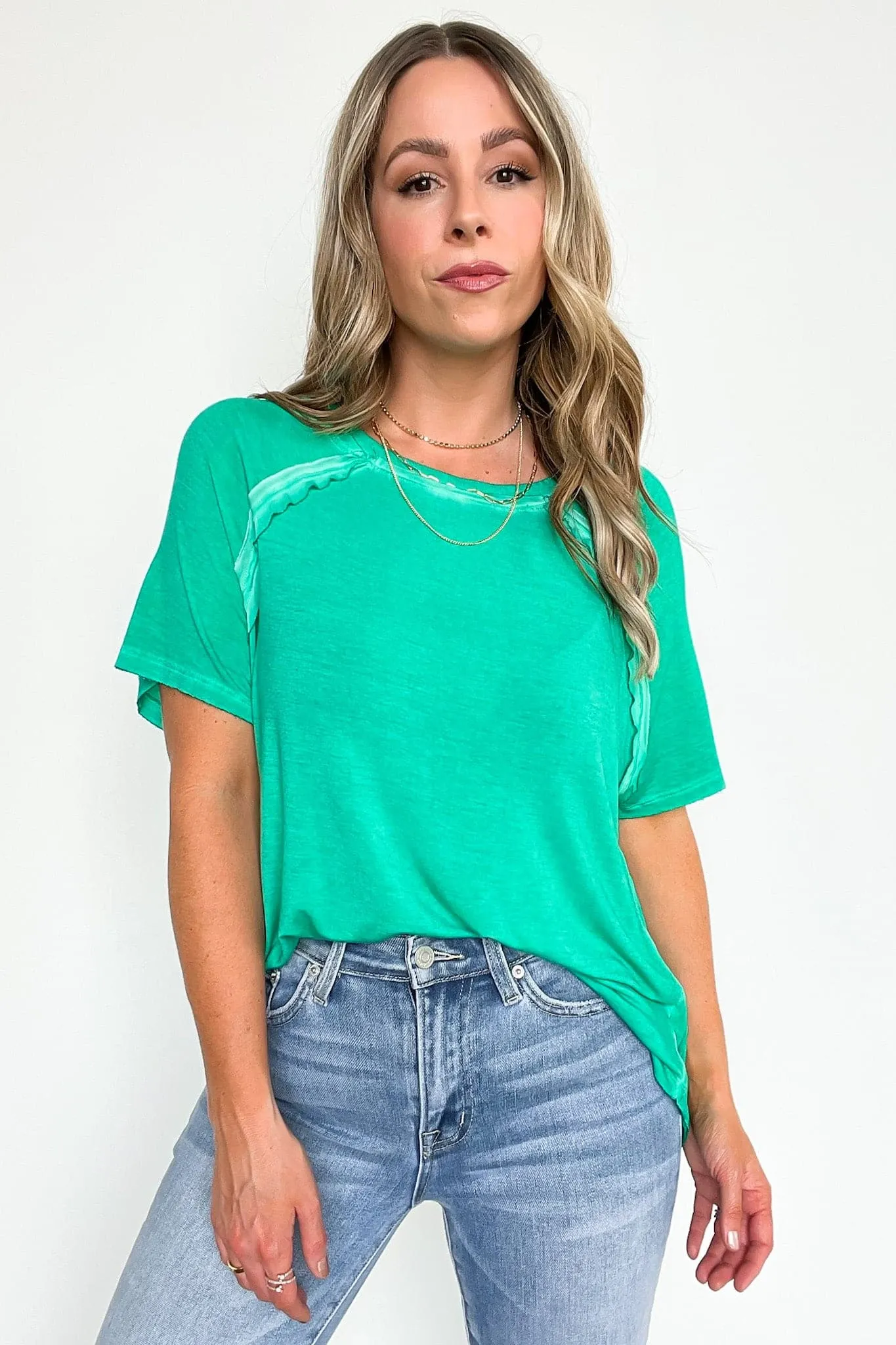 Alexi Mineral Washed Short Sleeve Relaxed Top - BACK IN STOCK
