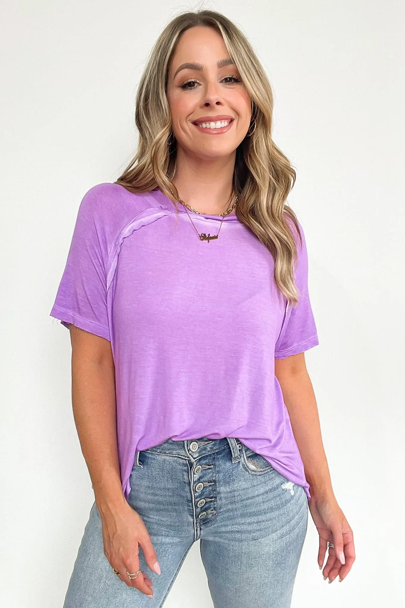 Alexi Mineral Washed Short Sleeve Relaxed Top - BACK IN STOCK