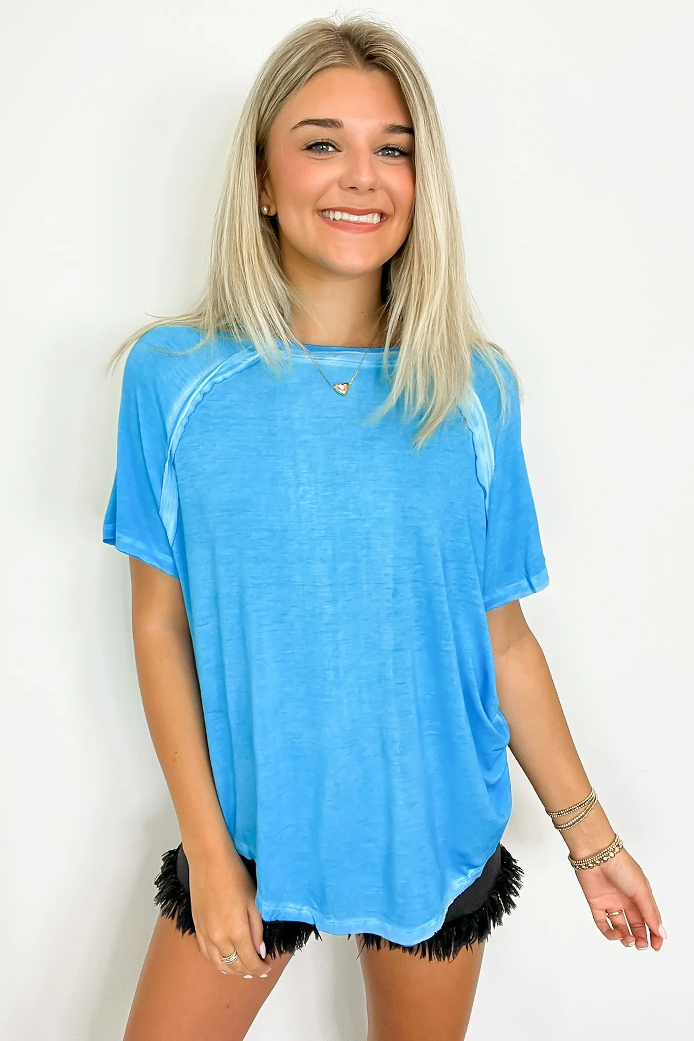 Alexi Mineral Washed Short Sleeve Relaxed Top - BACK IN STOCK