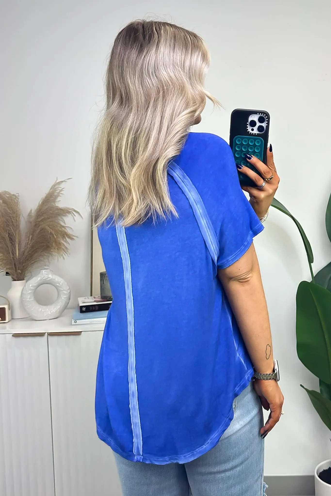 Alexi Mineral Washed Short Sleeve Relaxed Top - BACK IN STOCK