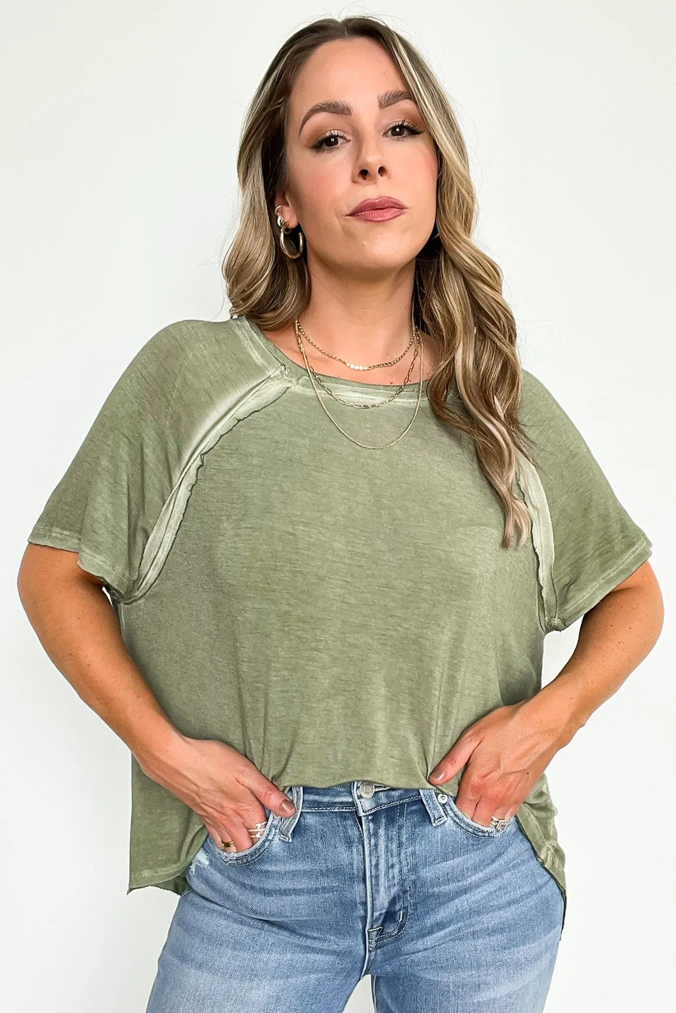 Alexi Mineral Washed Short Sleeve Relaxed Top - BACK IN STOCK