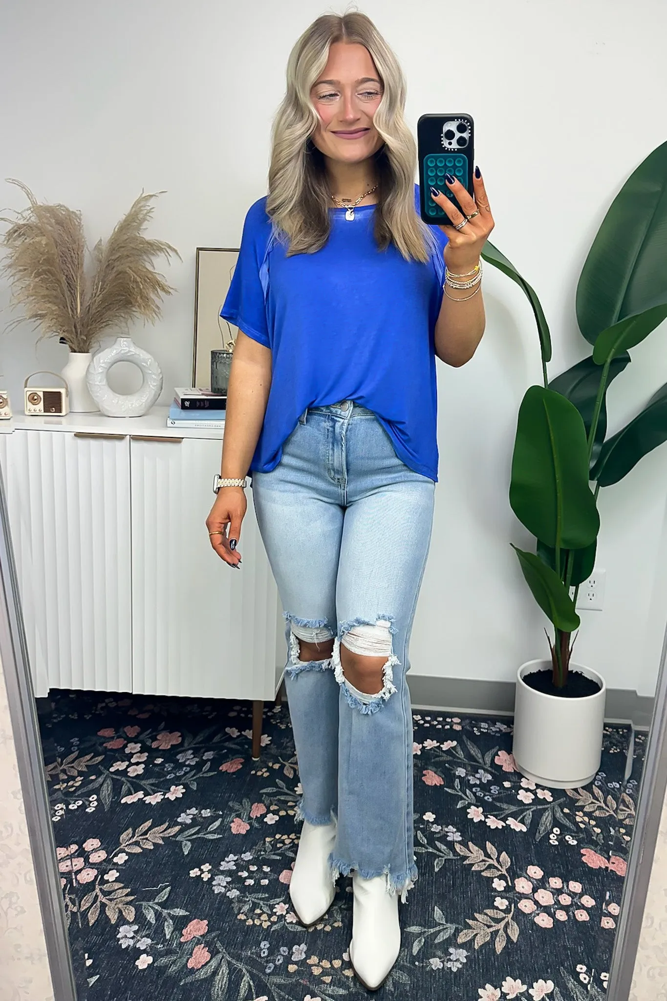 Alexi Mineral Washed Short Sleeve Relaxed Top - BACK IN STOCK