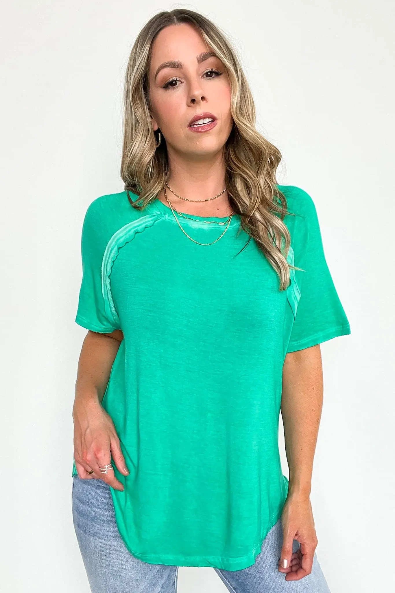 Alexi Mineral Washed Short Sleeve Relaxed Top - BACK IN STOCK