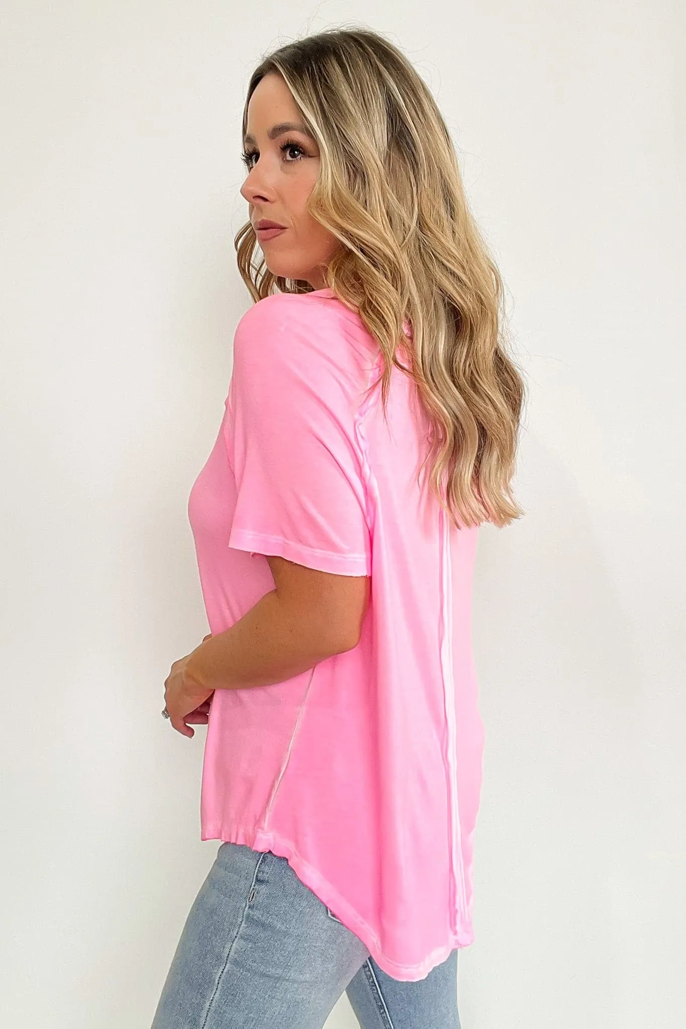 Alexi Mineral Washed Short Sleeve Relaxed Top - BACK IN STOCK