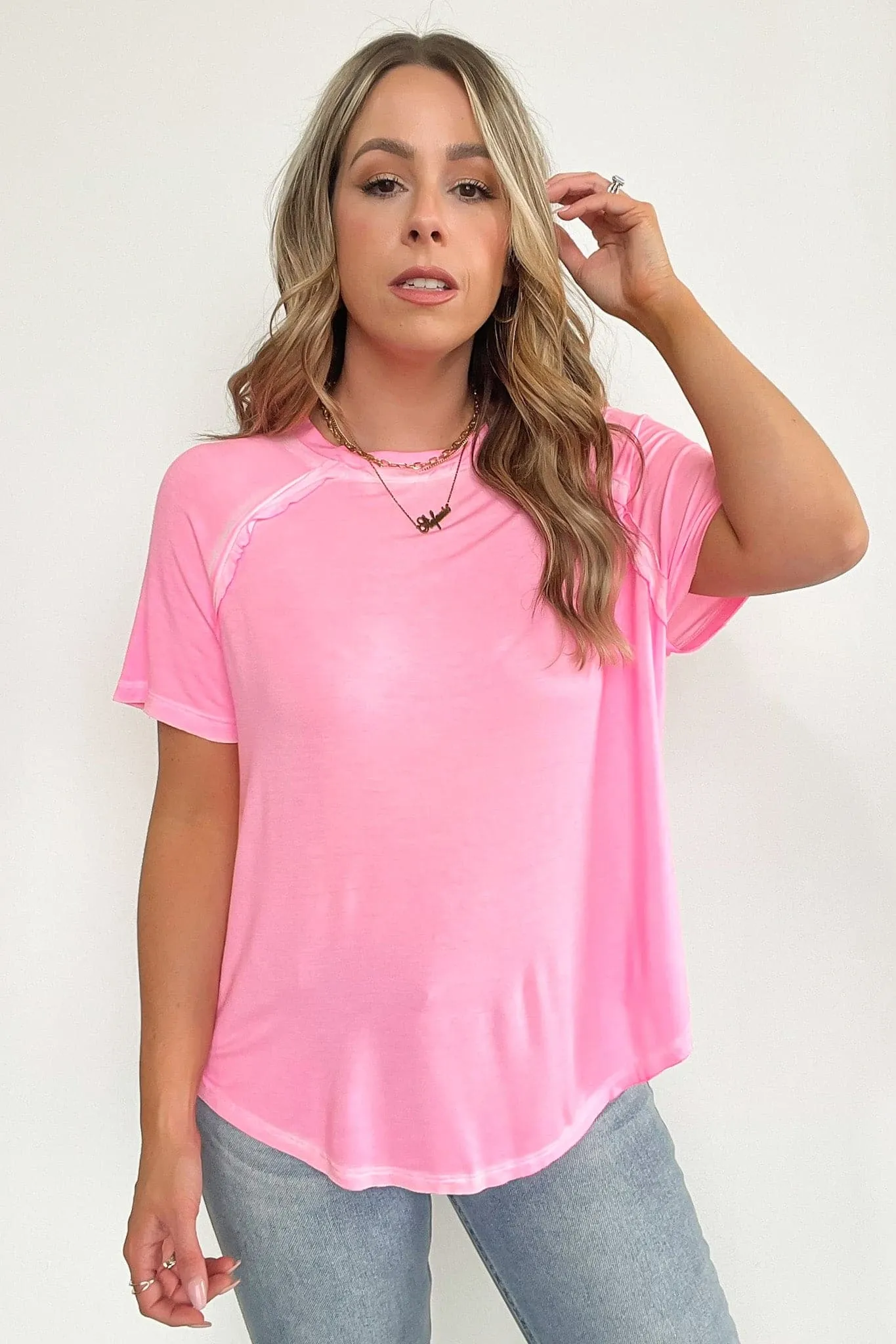 Alexi Mineral Washed Short Sleeve Relaxed Top - BACK IN STOCK