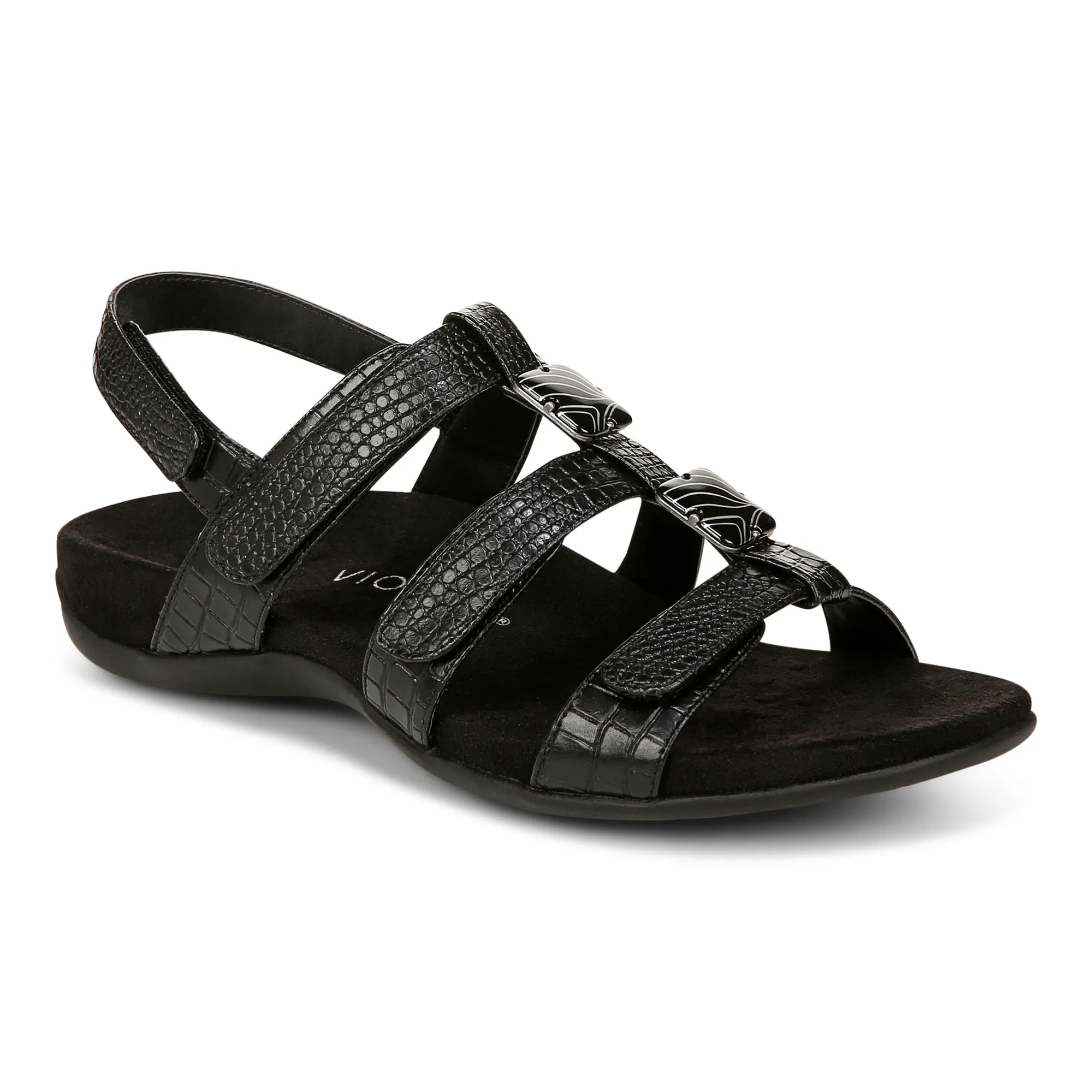 Amber Adjustable Sandal - Black