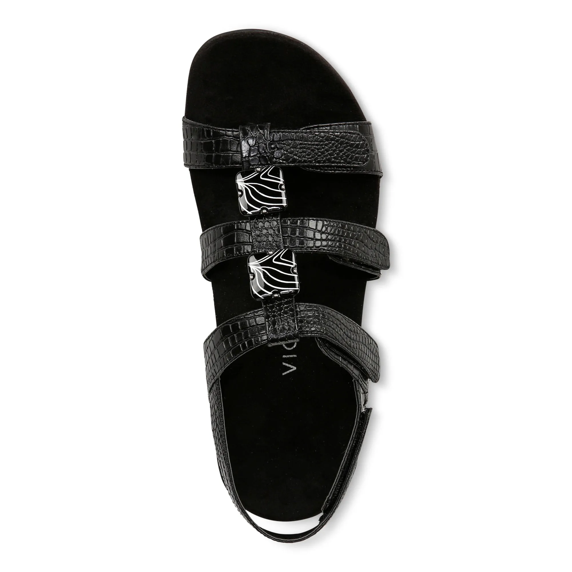 Amber Adjustable Sandal - Black