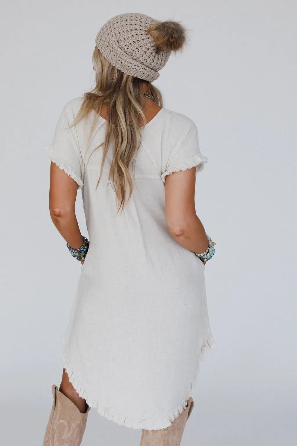 Around The World Dress - Beige