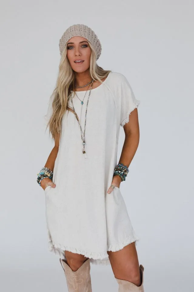 Around The World Dress - Beige