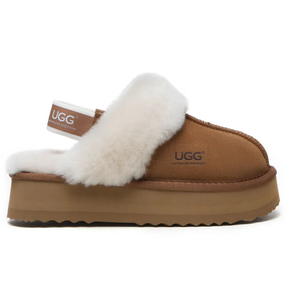 Australian Shepherd Muffin Platform Slippers #AS2047
