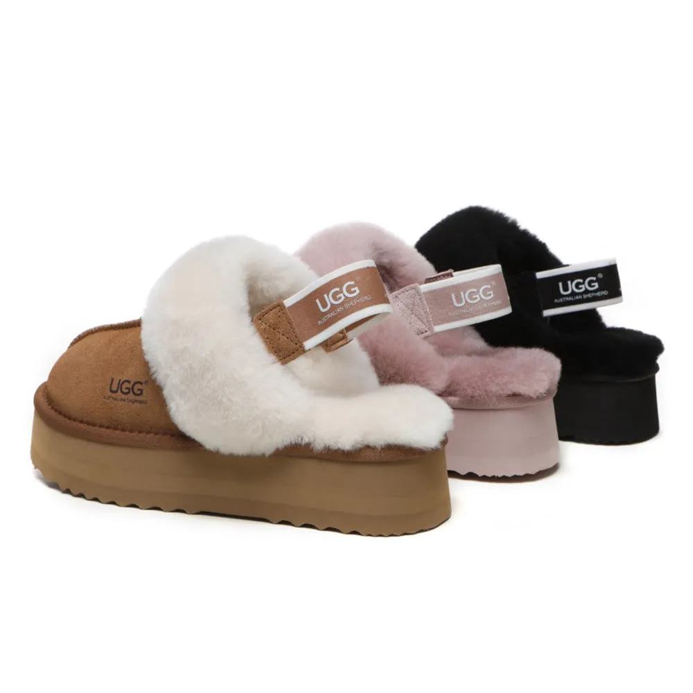 Australian Shepherd Muffin Platform Slippers #AS2047