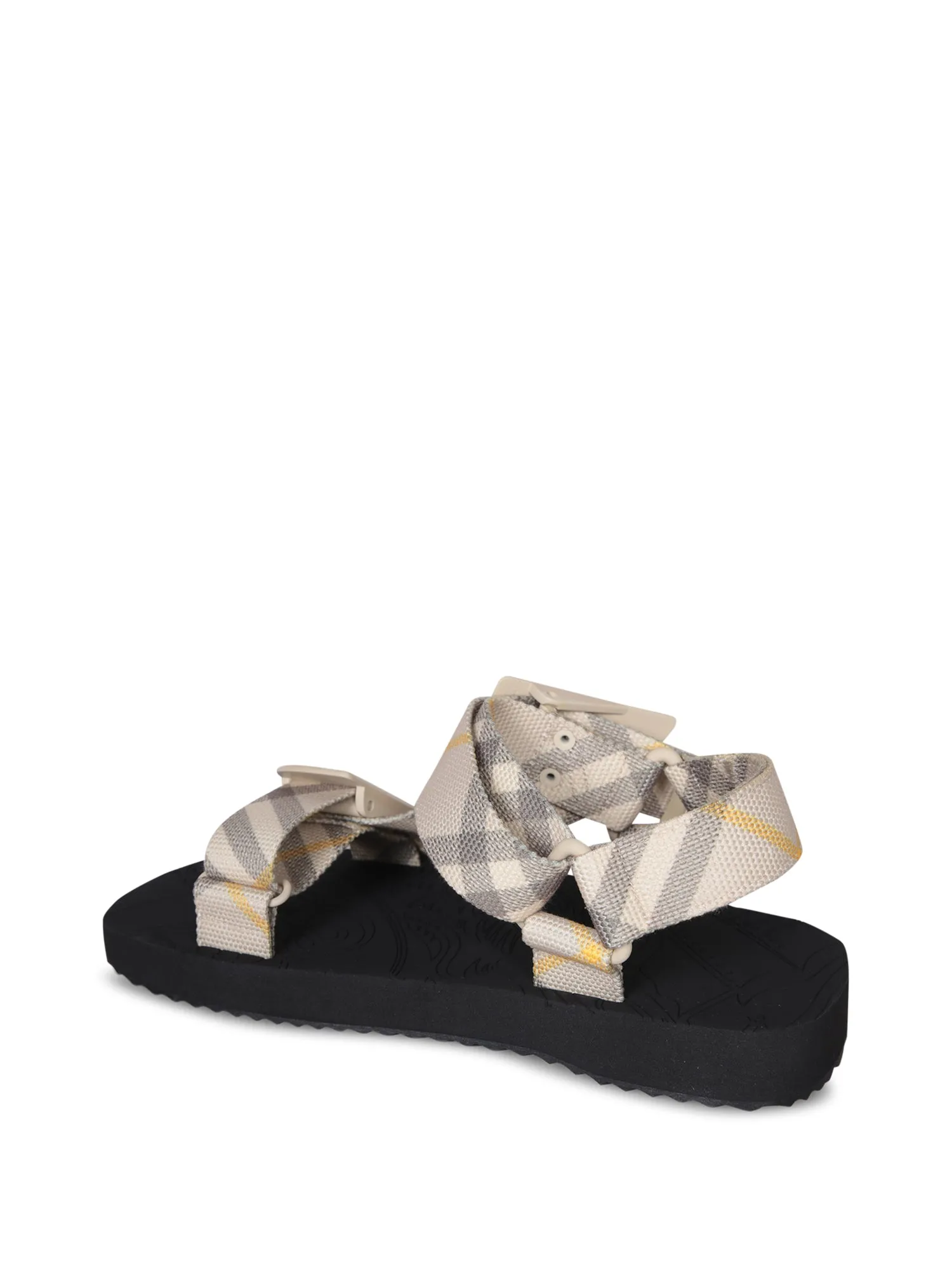 Beige Check Trek Sandals