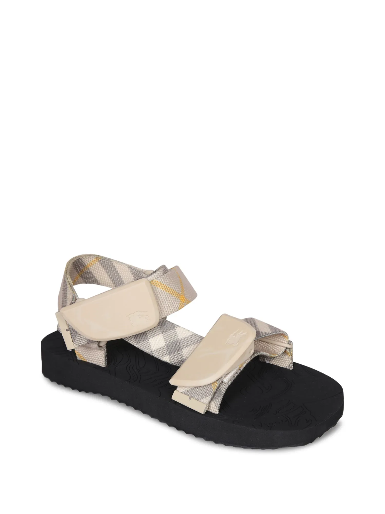 Beige Check Trek Sandals