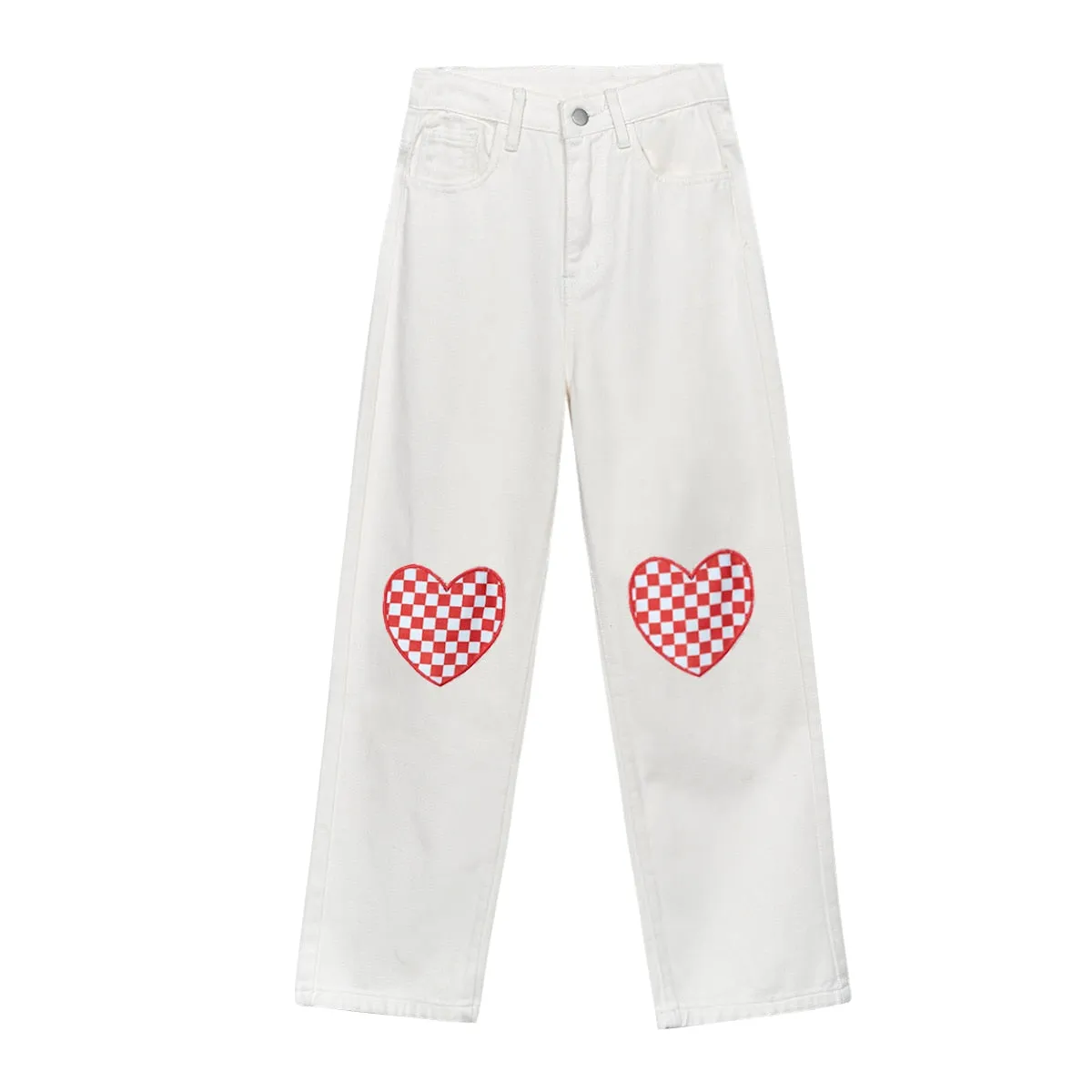Blue High Waist Women& Straight Jeans Black Vintage Wide Leg Pants