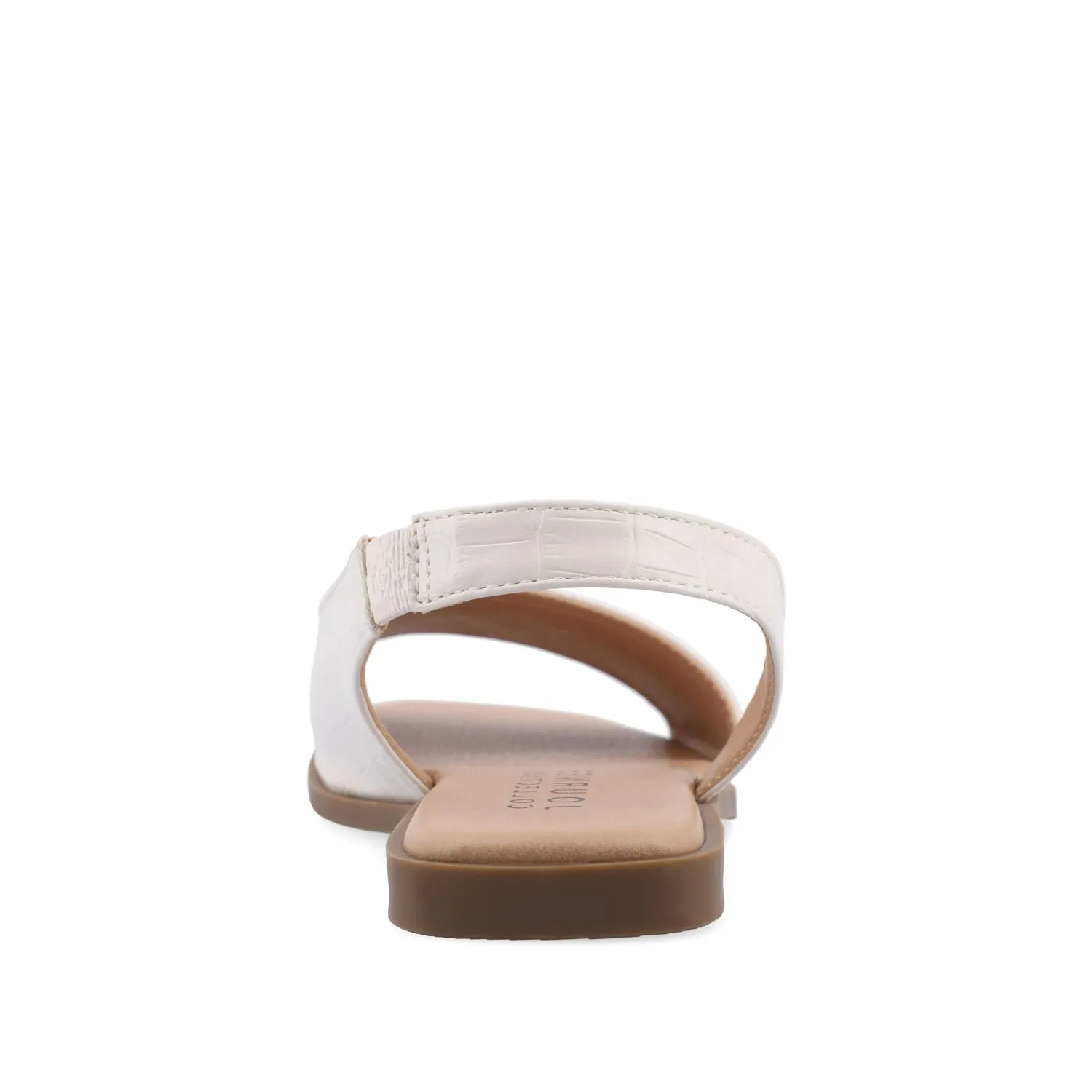 BRINSLEY SIDE CUTOUT SANDALS IN CROCO
