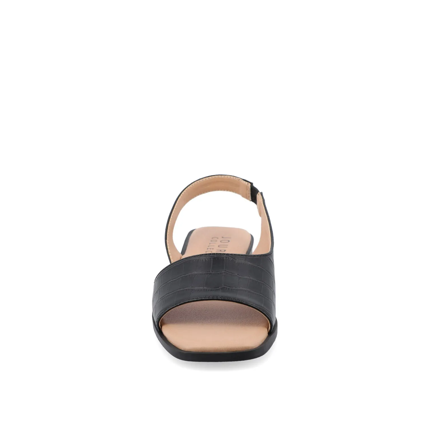 BRINSLEY SIDE CUTOUT SANDALS IN CROCO