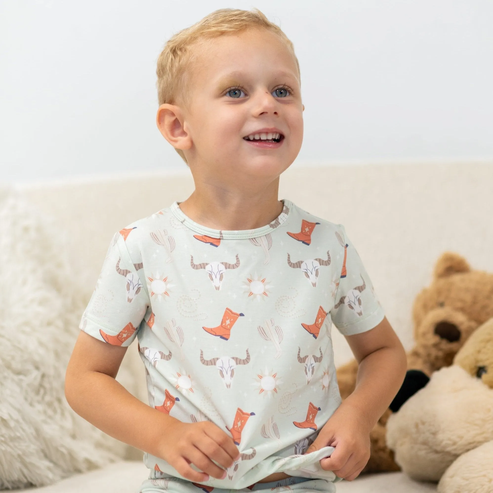 Bulls Boots Lasso Western Big Kid Pajama S/S
