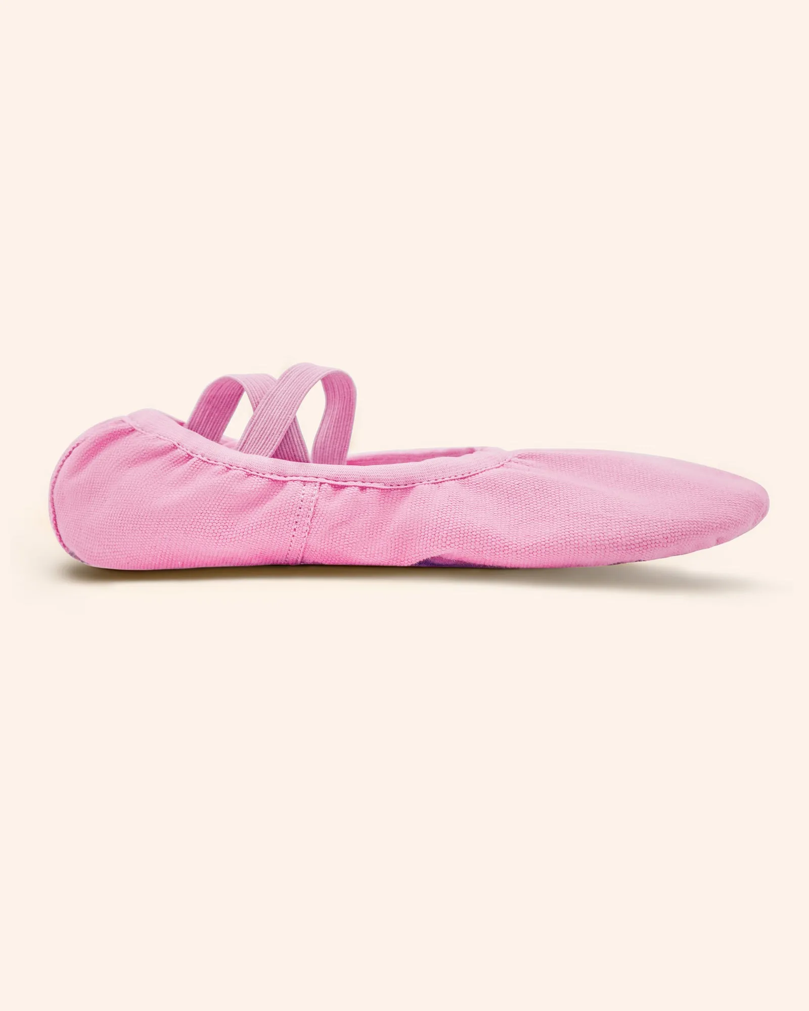 Canvas Ballet Slippers Flats with Leather Soles Dance Shoes for Big Kids