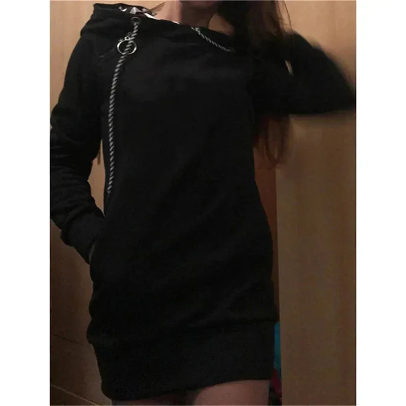 Casual Sweater Dress - Slim Fit Long Sleeve Pullover Sweatshirt From Kawaii Stop
