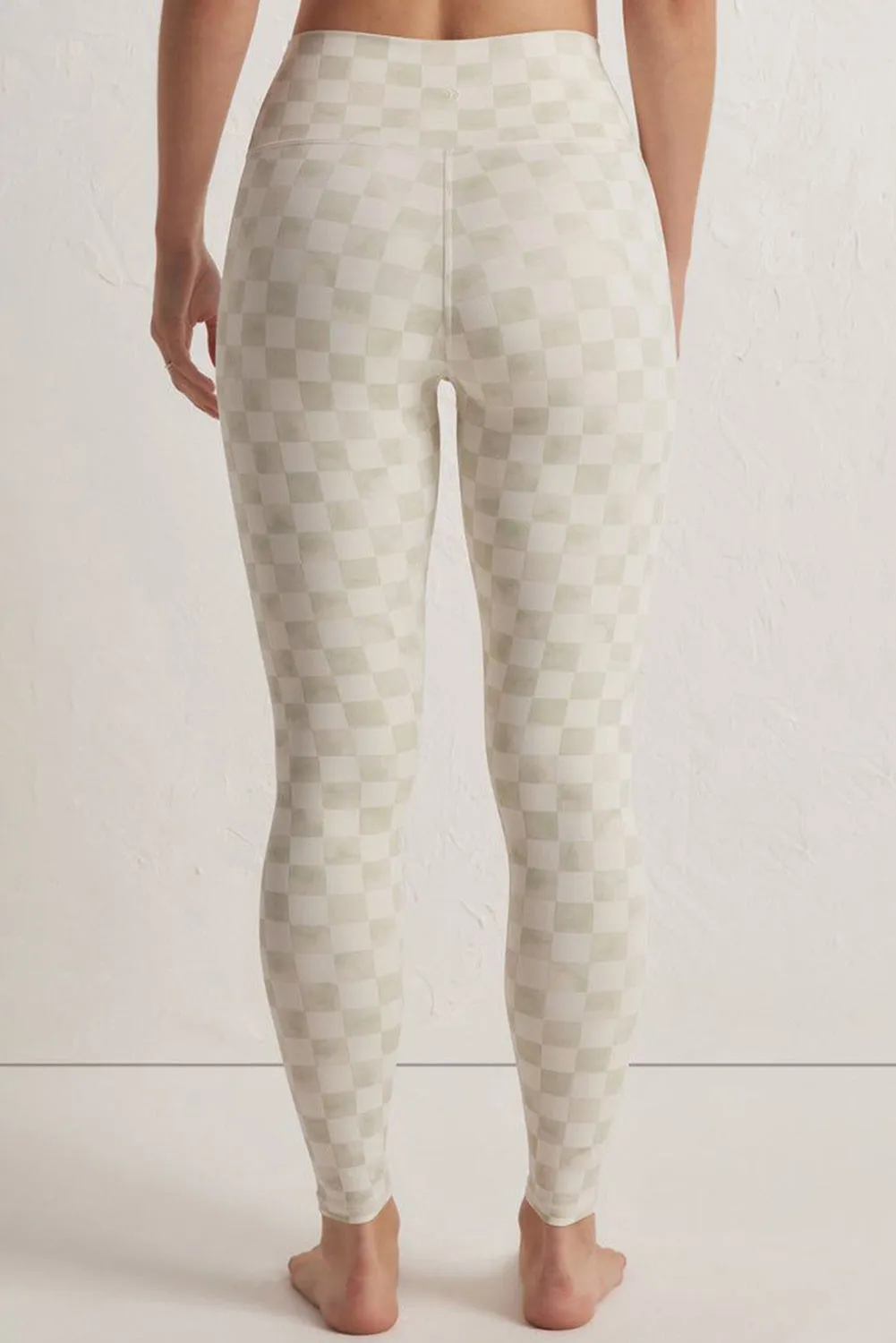 Checkered Pattern High Waist Skinny Leggings
