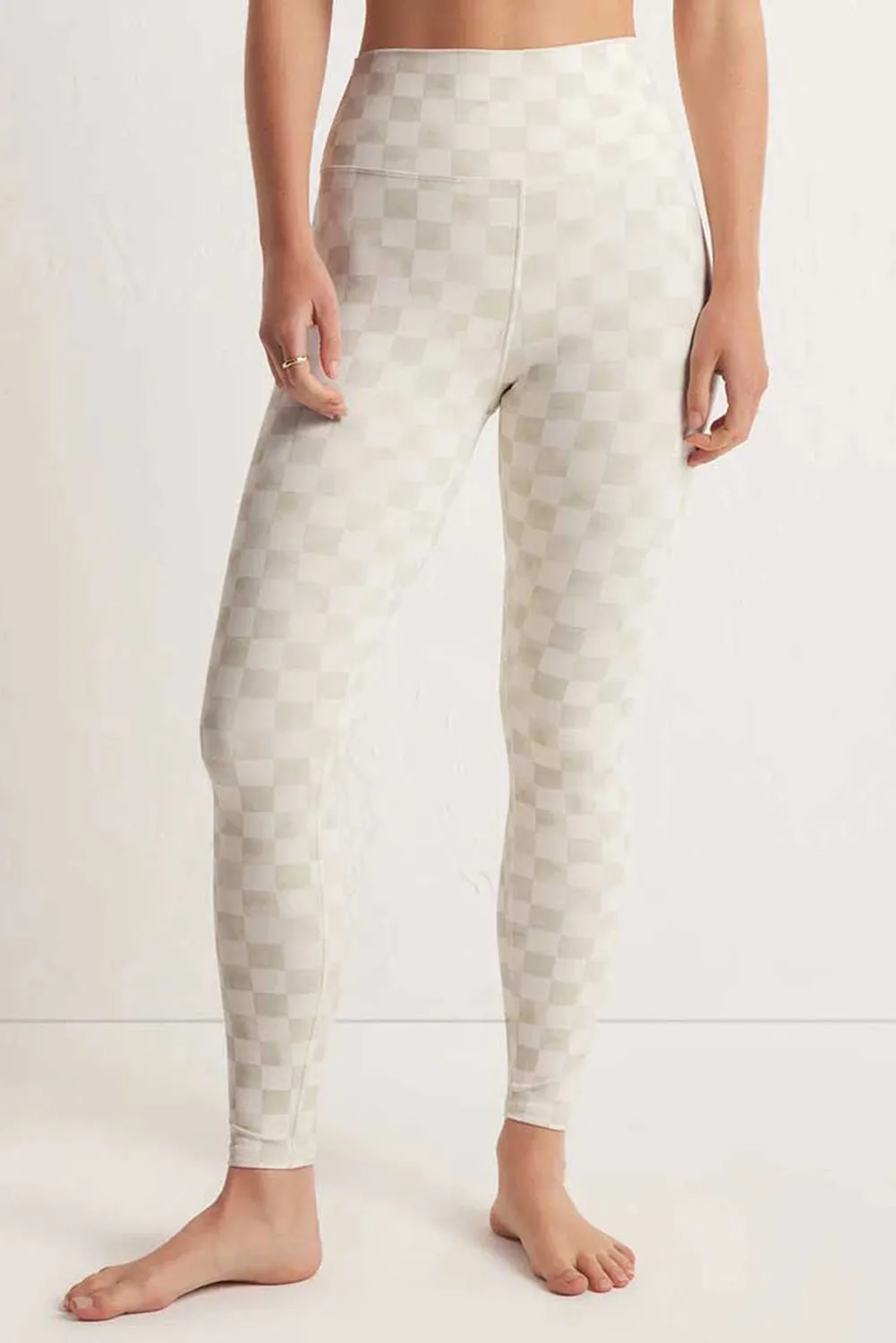 Checkered Pattern High Waist Skinny Leggings