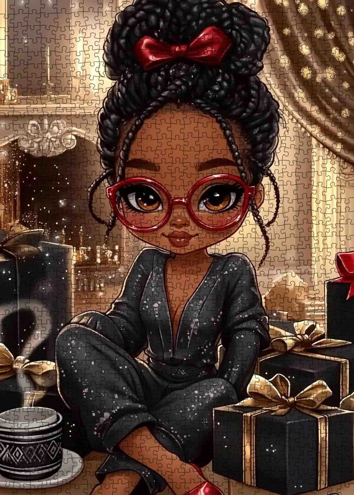 Chic Holiday Vibes Jigsaw Puzzle