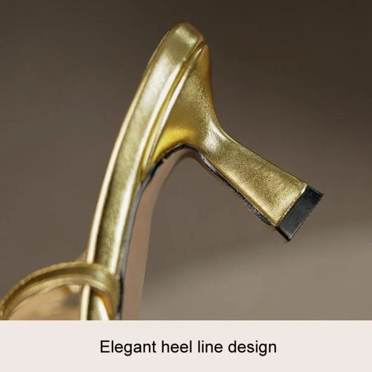 Chic One-Chain Roman Stiletto Open-Toe High Heels