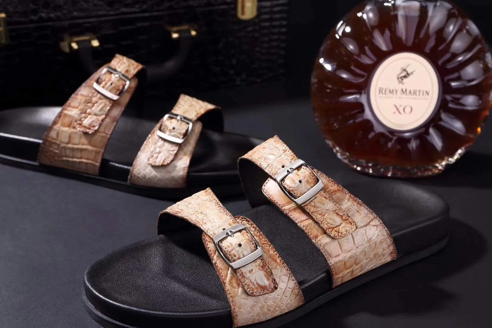 Crocodile Shoes Crocodile Leather Sandals Vintage Cream