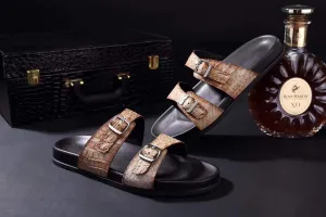 Crocodile Shoes Crocodile Leather Sandals Vintage Cream