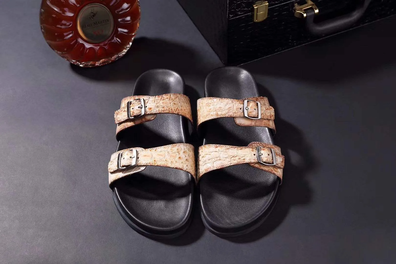 Crocodile Shoes Crocodile Leather Sandals Vintage Cream