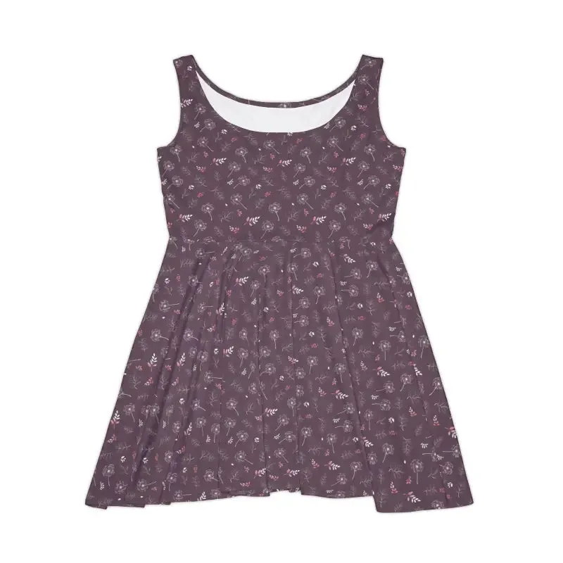 Dazzling Dandelions Womens Skater Dress Shines