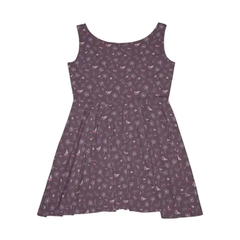 Dazzling Dandelions Womens Skater Dress Shines