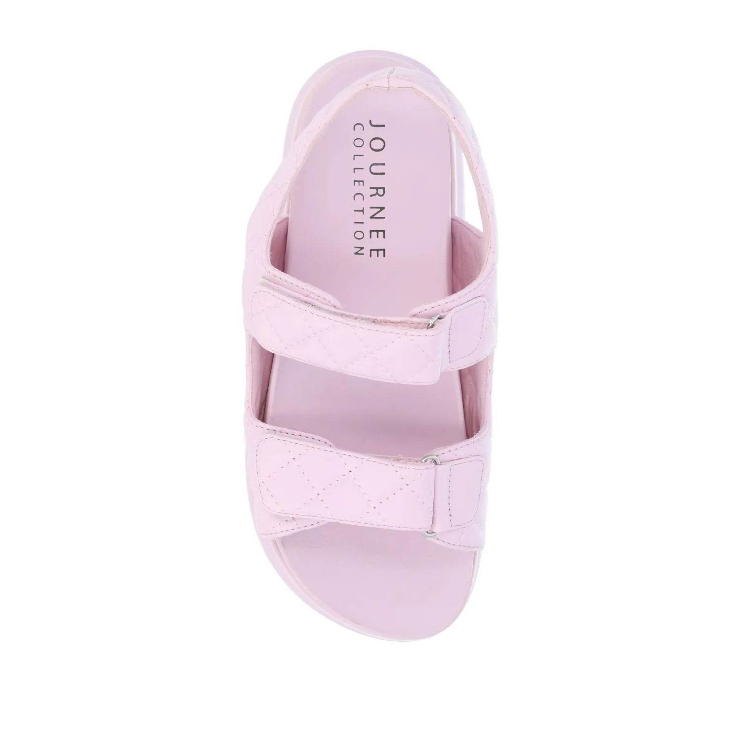 DEBBY DOUBLE STRAP SANDALS IN FAUX LEATHER
