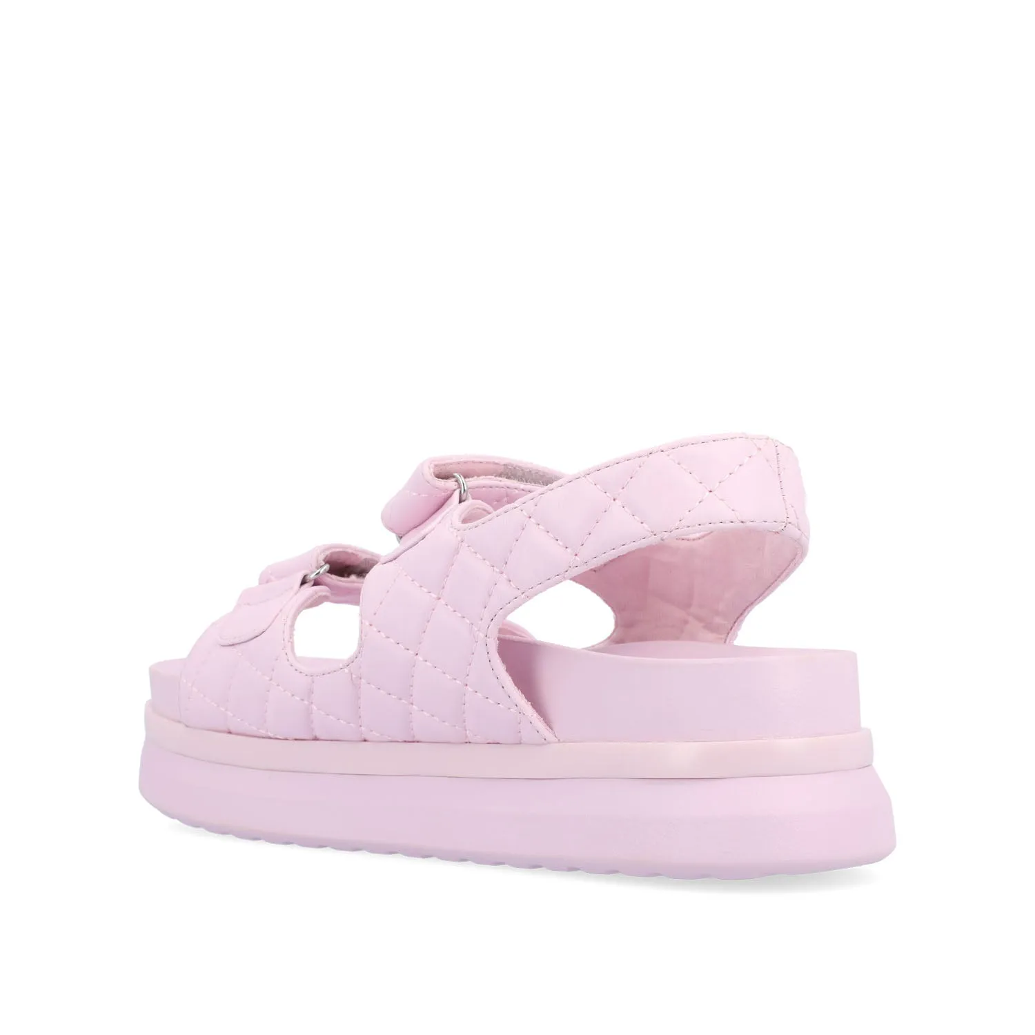 DEBBY DOUBLE STRAP SANDALS IN FAUX LEATHER