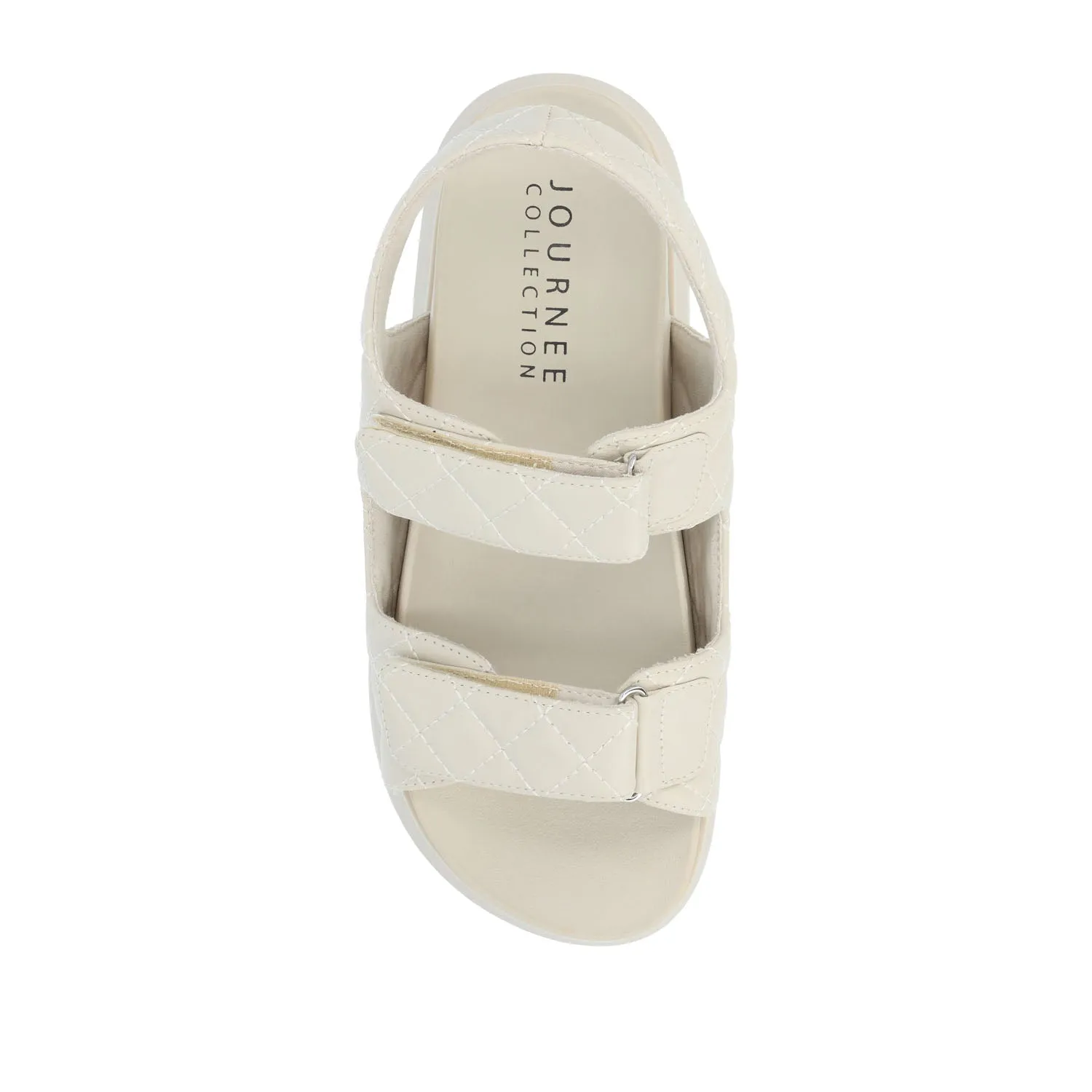 DEBBY DOUBLE STRAP SANDALS IN FAUX LEATHER