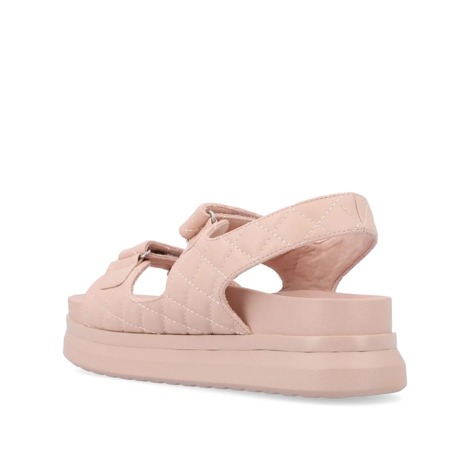 DEBBY DOUBLE STRAP SANDALS IN FAUX LEATHER