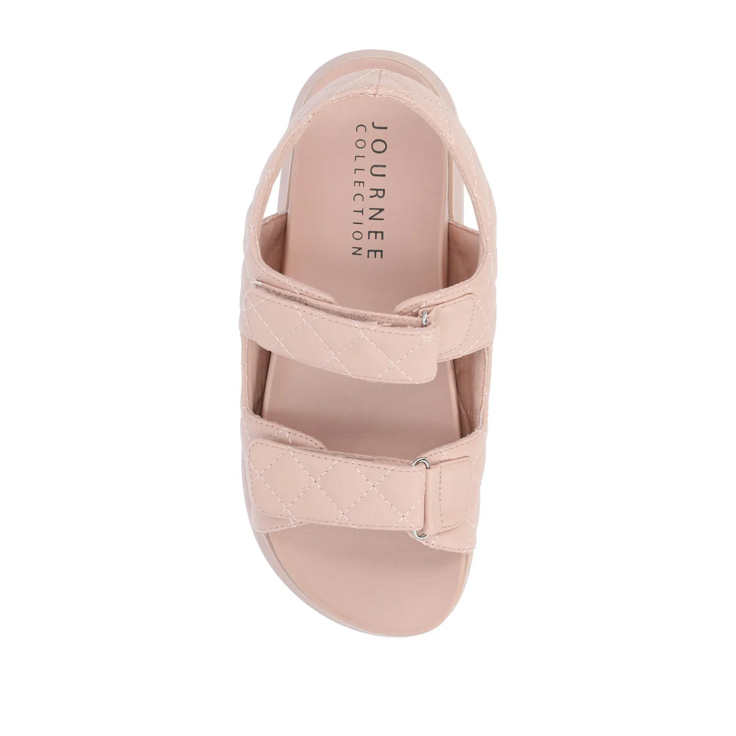 DEBBY DOUBLE STRAP SANDALS IN FAUX LEATHER