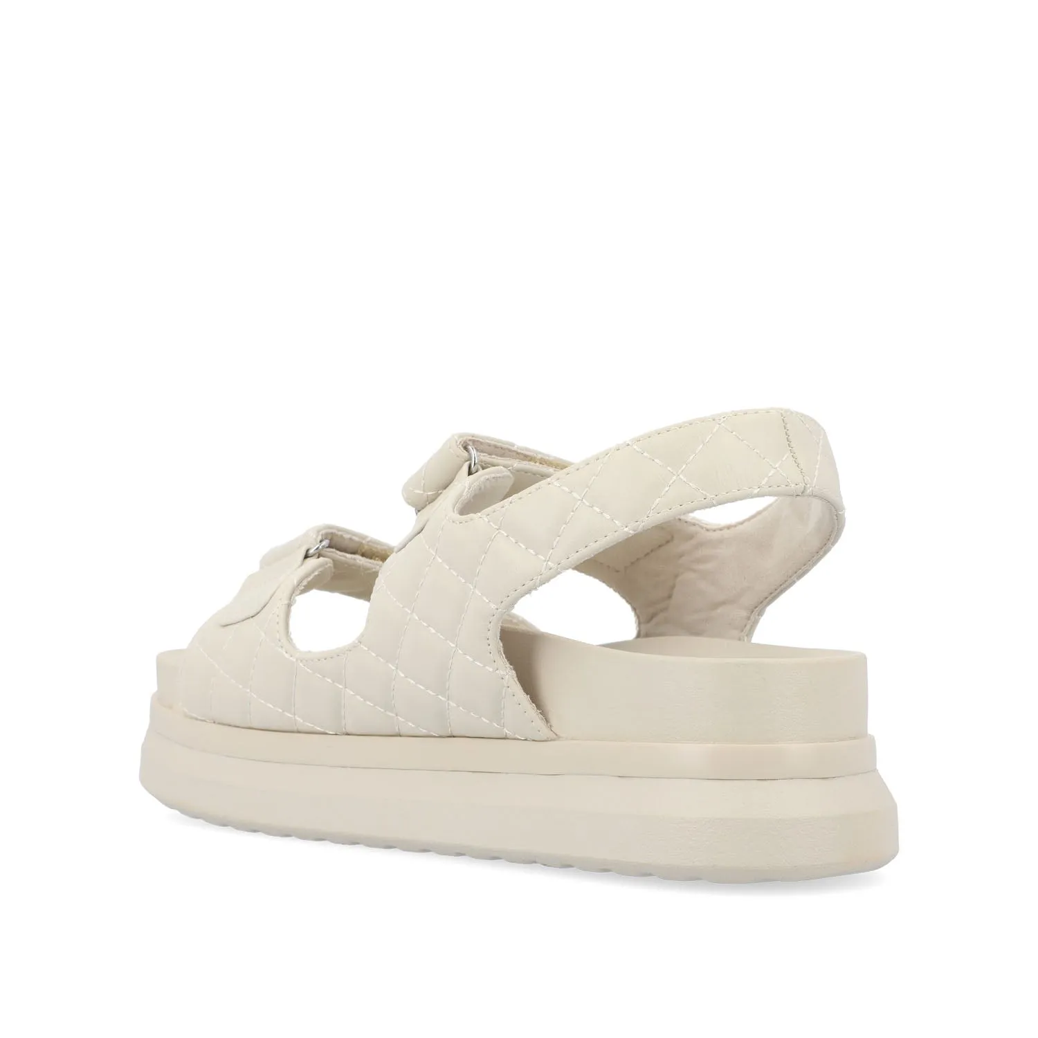 DEBBY DOUBLE STRAP SANDALS IN FAUX LEATHER