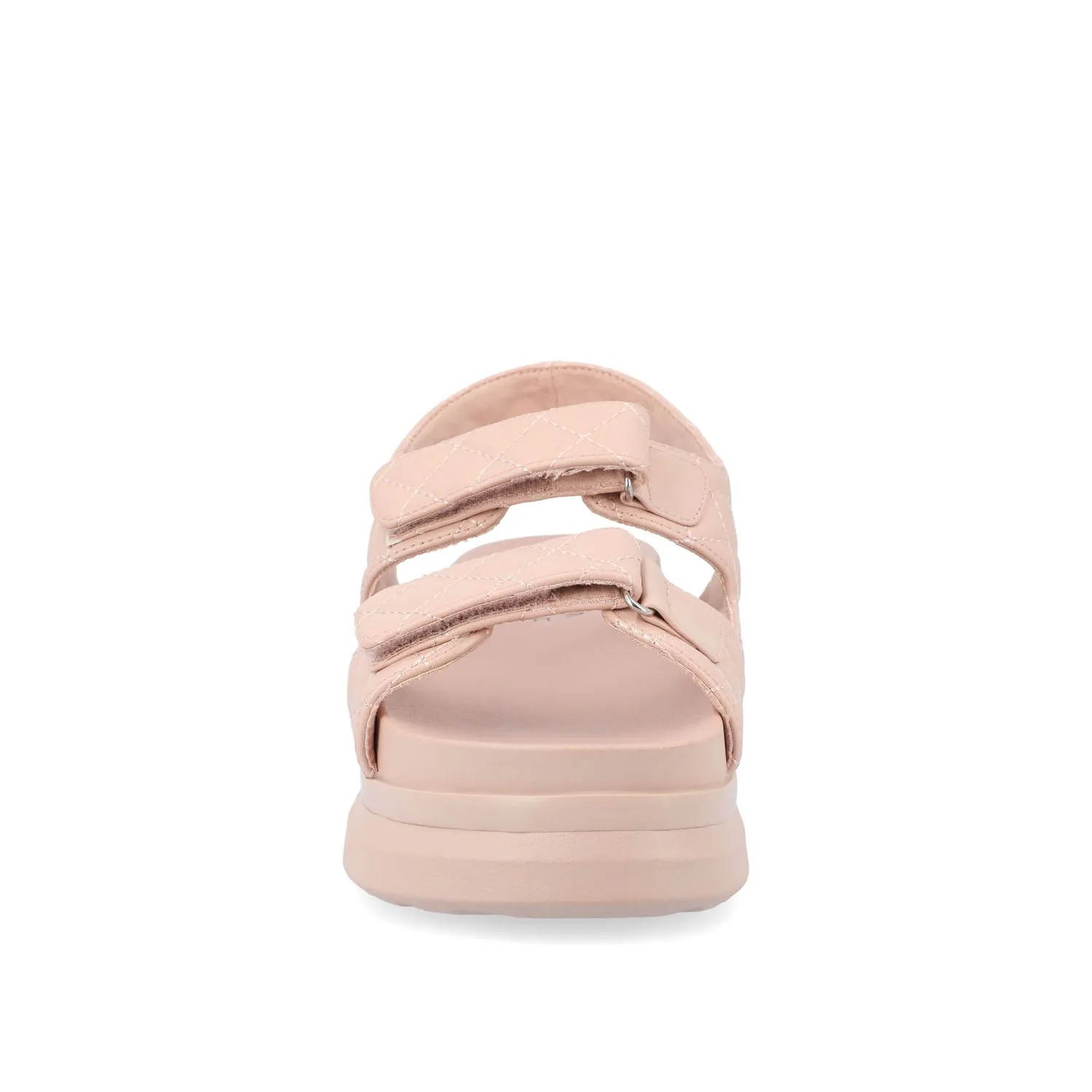 DEBBY DOUBLE STRAP SANDALS IN FAUX LEATHER