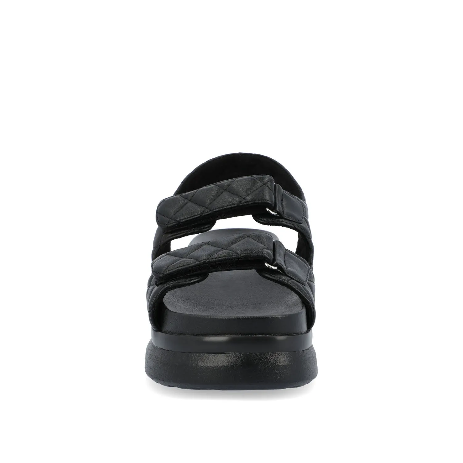 DEBBY DOUBLE STRAP SANDALS IN FAUX LEATHER