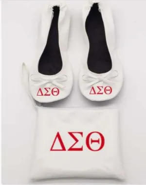 Delta Sigma Theta Ballet Slippers w/ Bag (Sizes from 5-13)