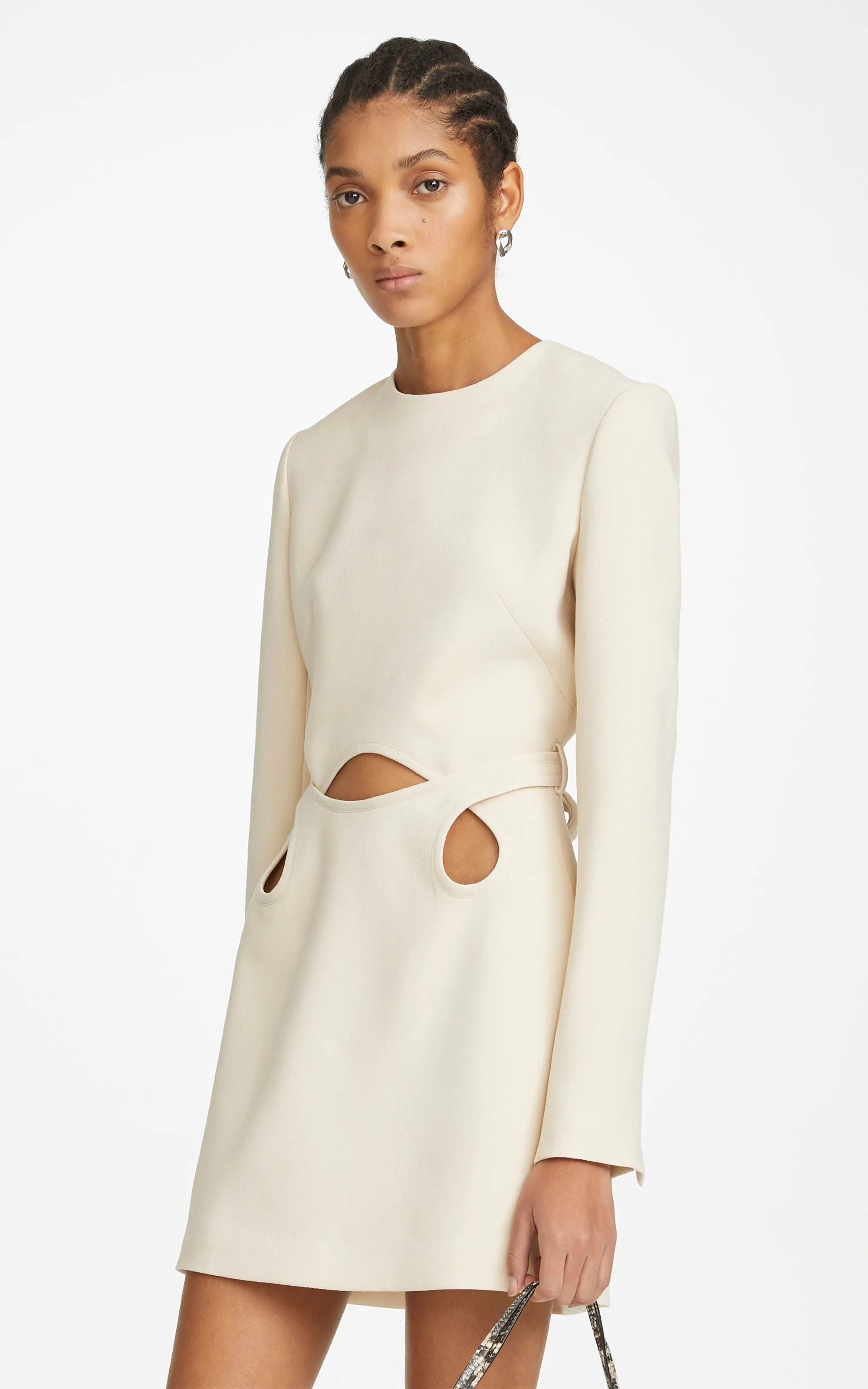 Dion Lee Marle Tie Mini Dress in Chalk  (For Hire)