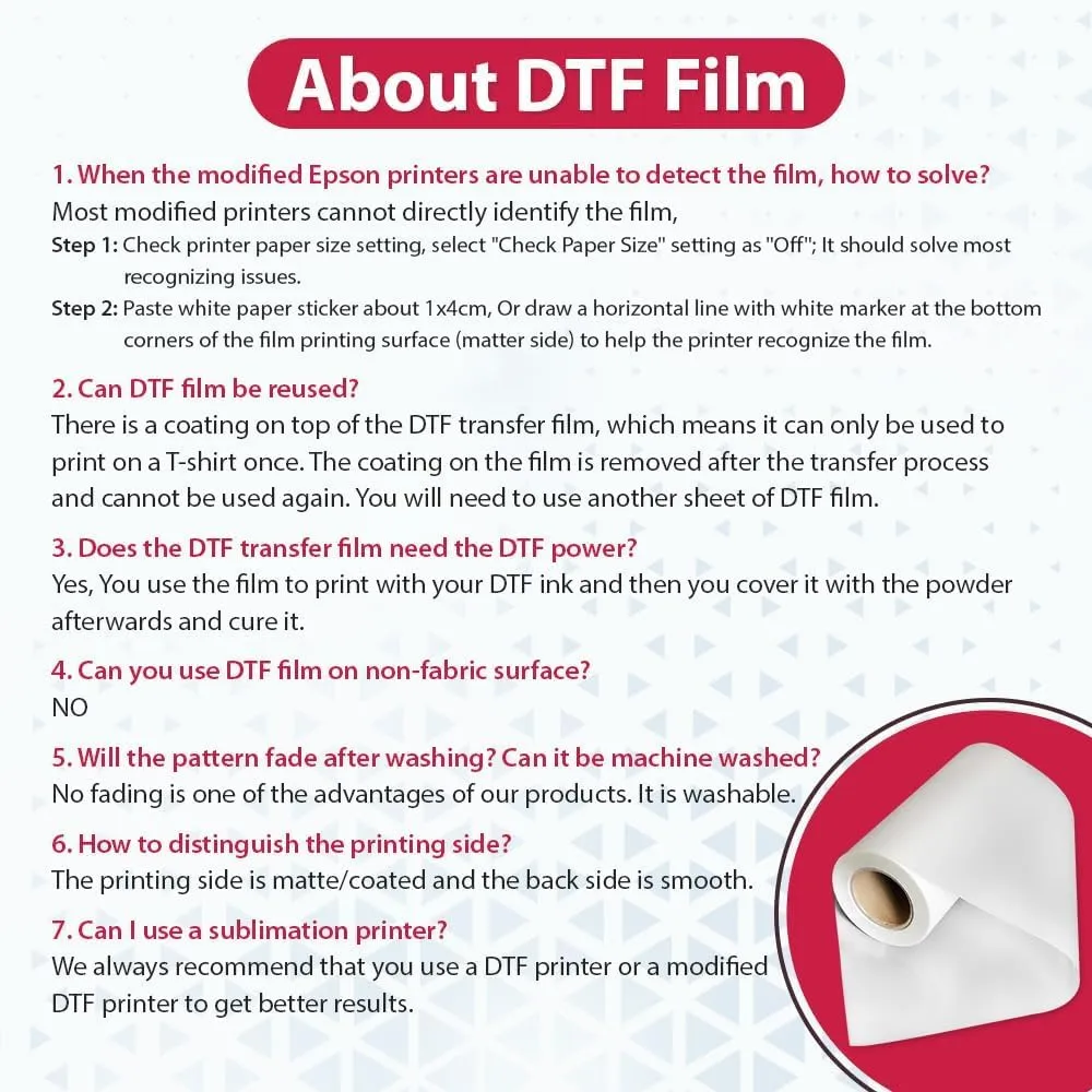 DTF Transfer Film Roll 42CM X 100M Instant Peel