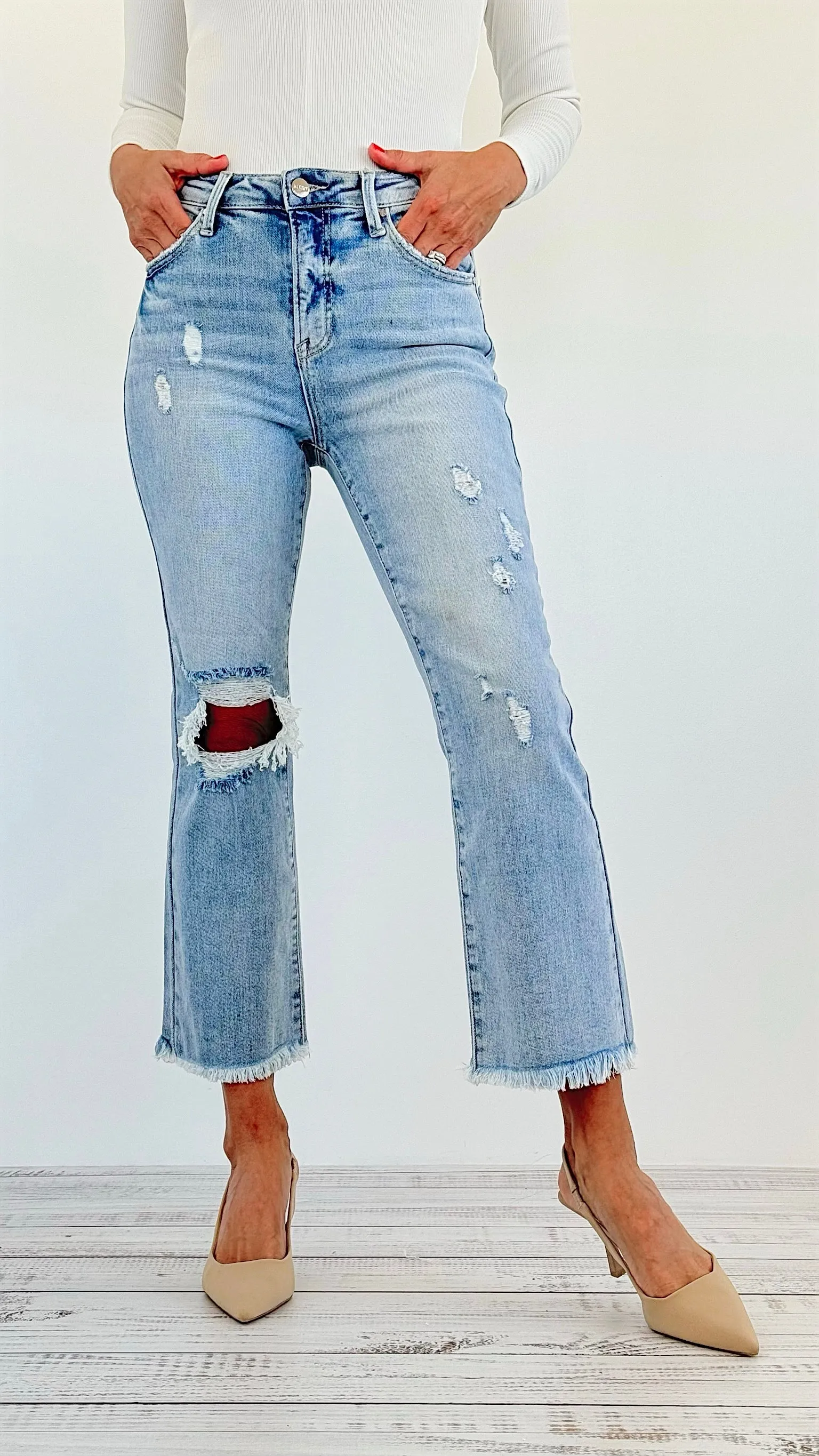 Edge of Cool Distressed Denim Pants