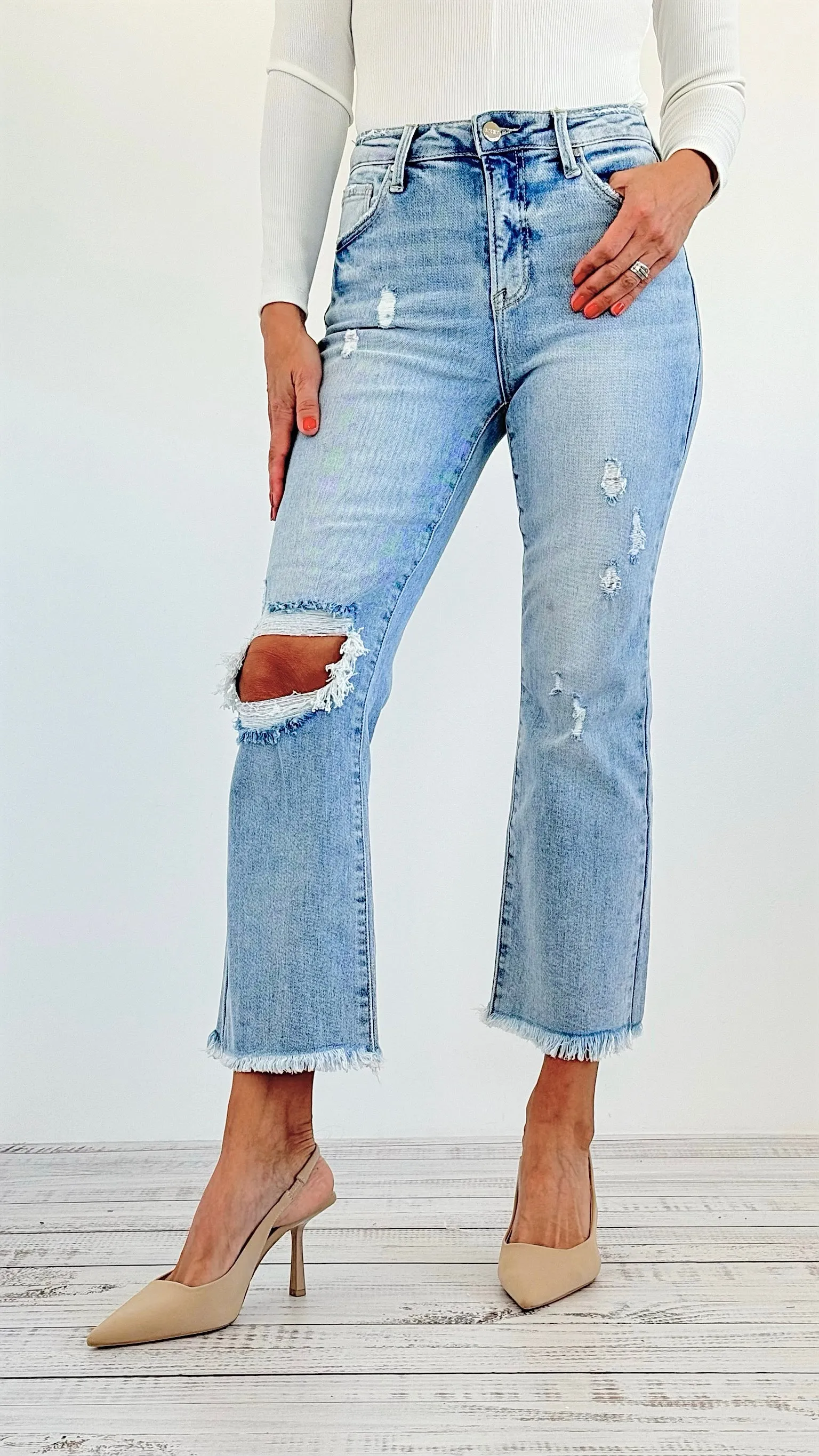 Edge of Cool Distressed Denim Pants