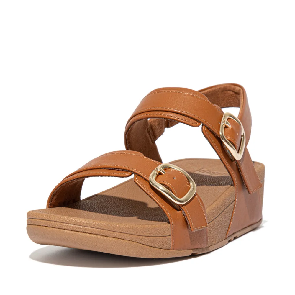 FitFlop Lulu Adjustable Leather Back-Strap Sandals Brown