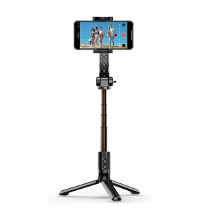 Foldable 3-in-1 Gimbal Stabilizer with Bluetooth Remote and Selfie Stick for Smartphones
