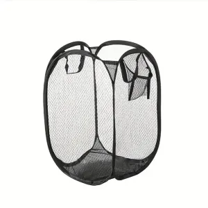 Foldable Mesh Laundry Basket Large Capacity Storage for Dirty Clothes